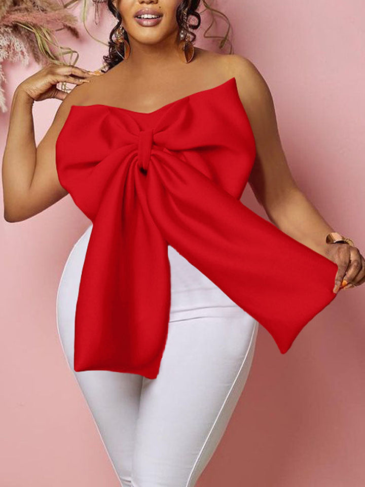 Sweet Bow Tube Top Rose / 3XL