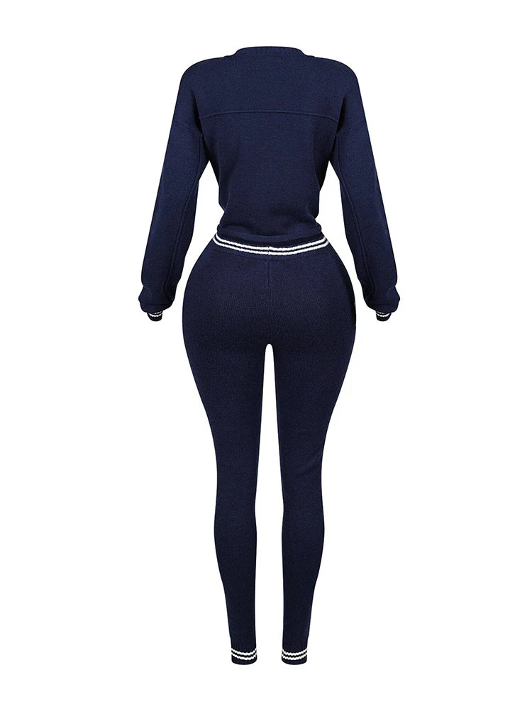 Knit 06 Graphic Top Leggings Set