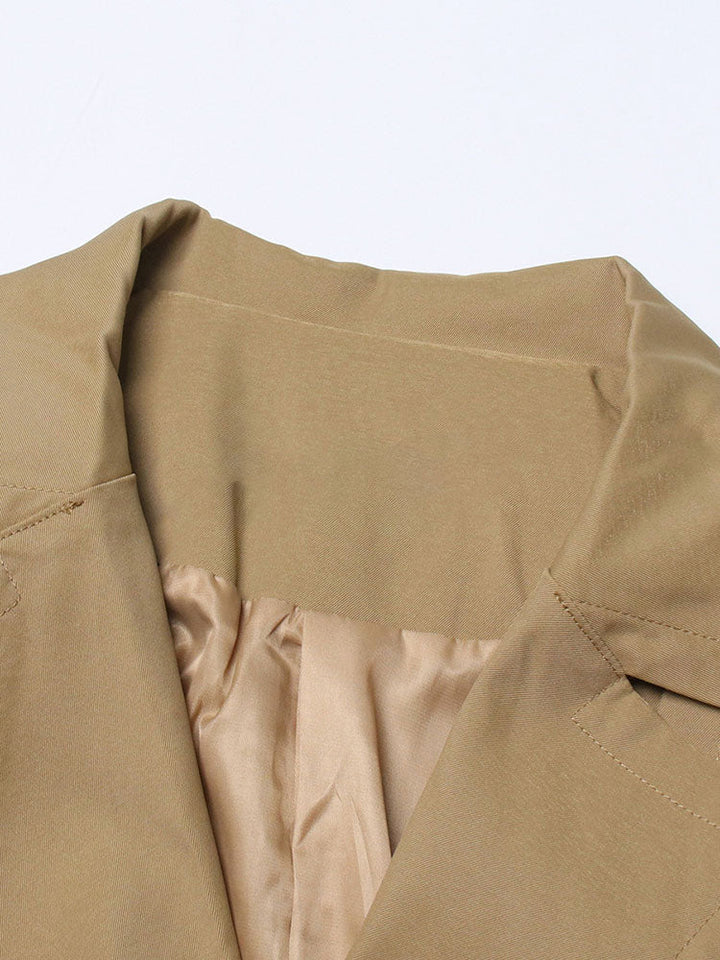 Ruffle Belt Trench Coat Black / L