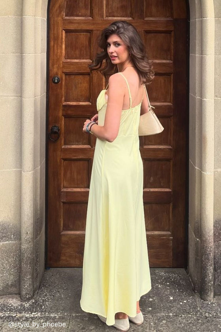 Tie-up Corset A-line Cami Dress Yellow · M