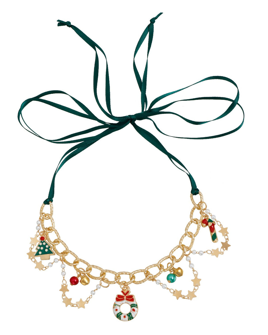Christmas Ribbon Braided Fashion Party Necklace & Bracelet