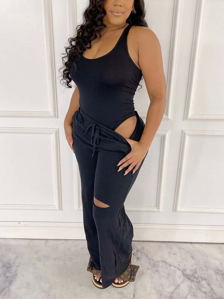 Casual Tracksuit Set Yellow / S