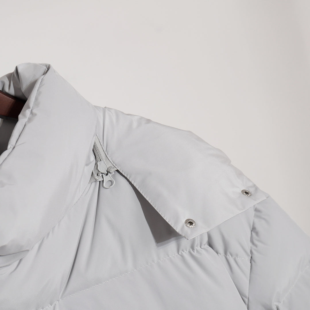 Loose Solid-Color Hooded Cotton Jacket