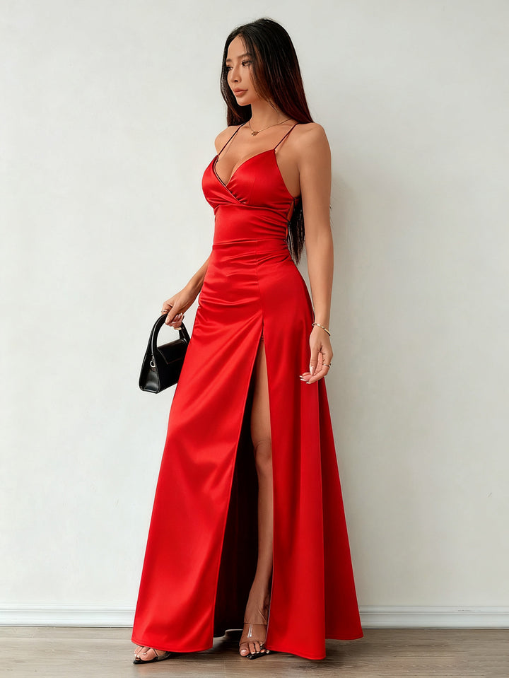 Satin Elegant Strapless Dress