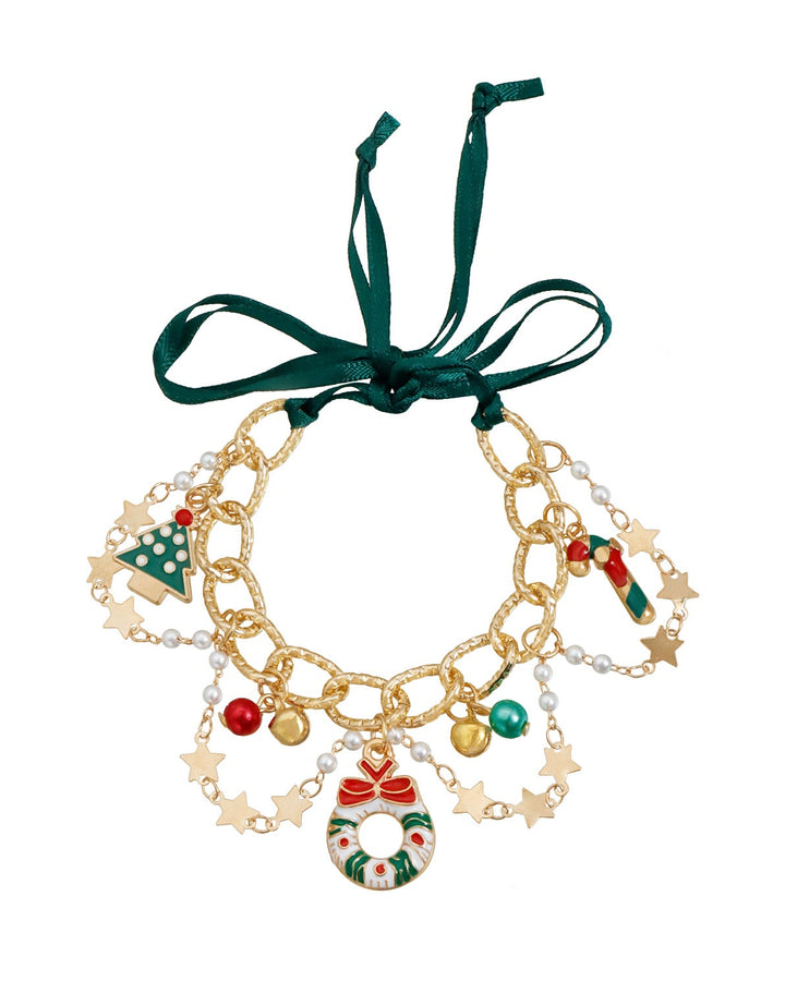 Christmas Ribbon Braided Fashion Party Necklace & Bracelet