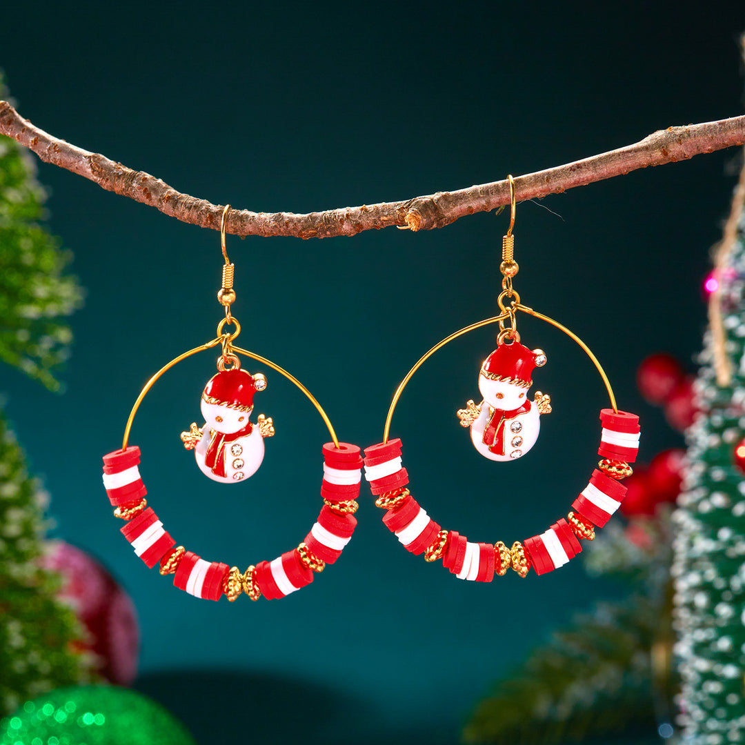 Christmas Tree Versatile Snowflake Bell Tassel Earrings