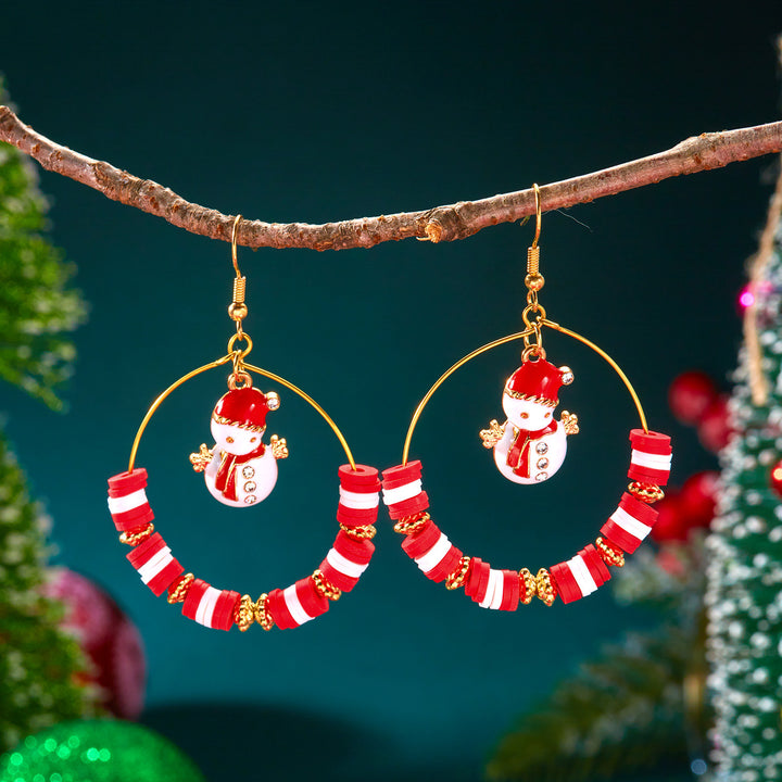 Christmas Tree Versatile Snowflake Bell Tassel Earrings