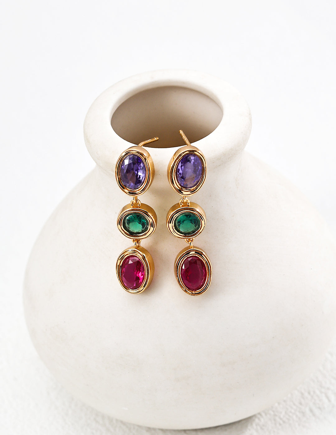 Colorful Zirconia Palace Collection Bracelet Earrings
