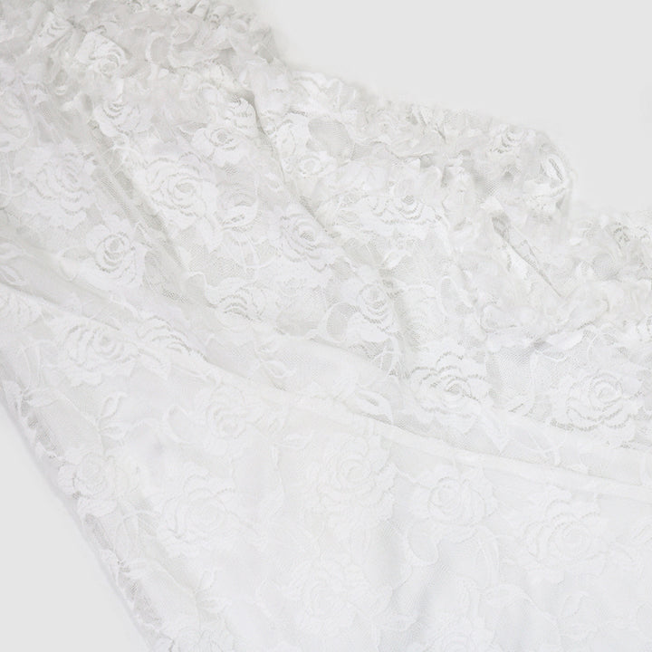 Sheath Solid Color Lace Trim Dresses
