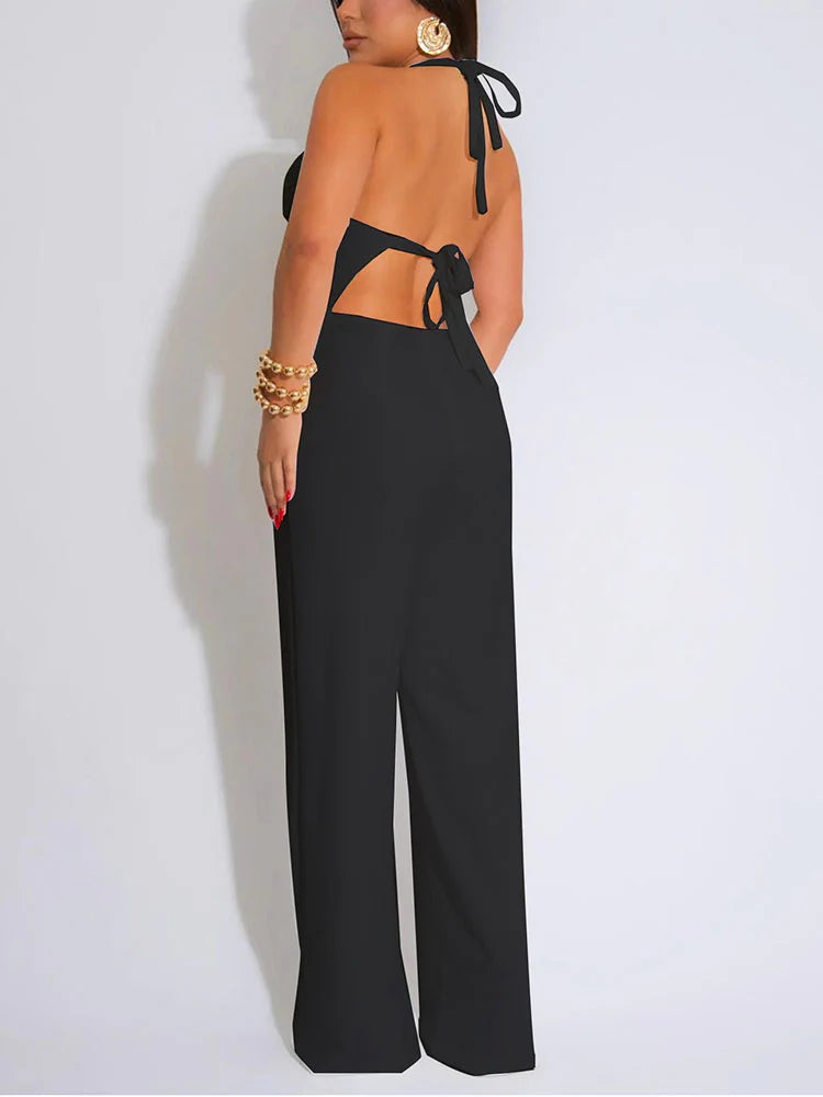 Halter Bead Jumpsuit