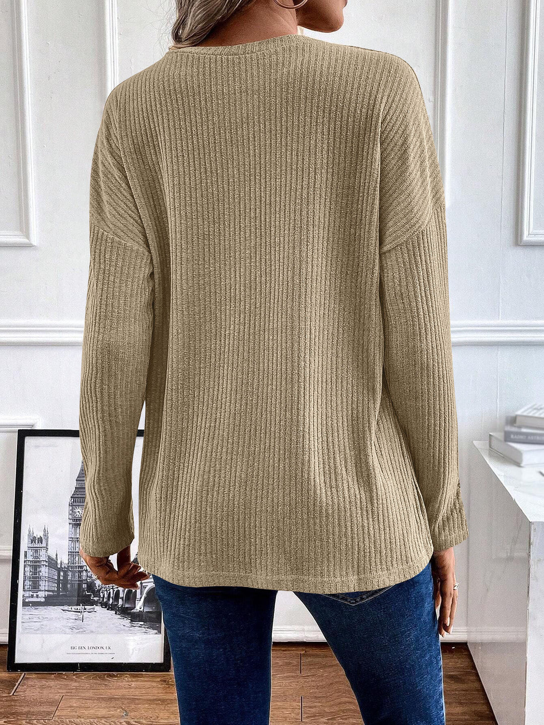 Fall and Winter Casual Zipper Loose Knit Sweater