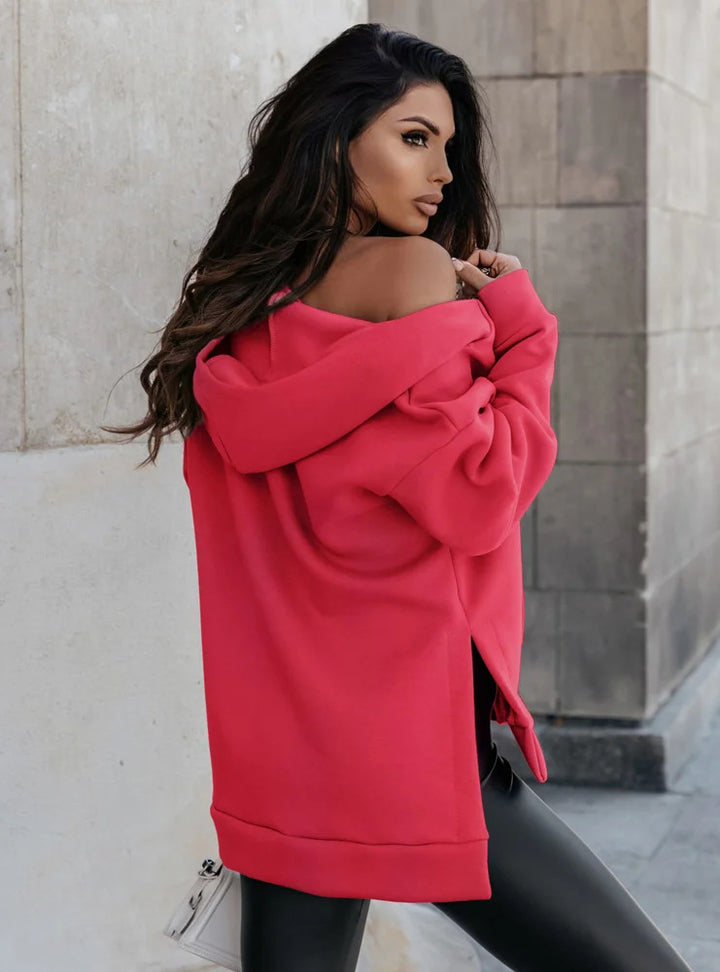 Cardigan Hooded Loose Fleece Sweatshirt