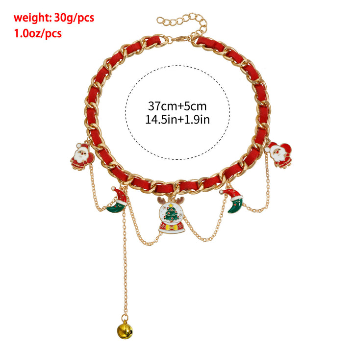 Christmas Ribbon Braided Fashion Party Necklace & Bracelet