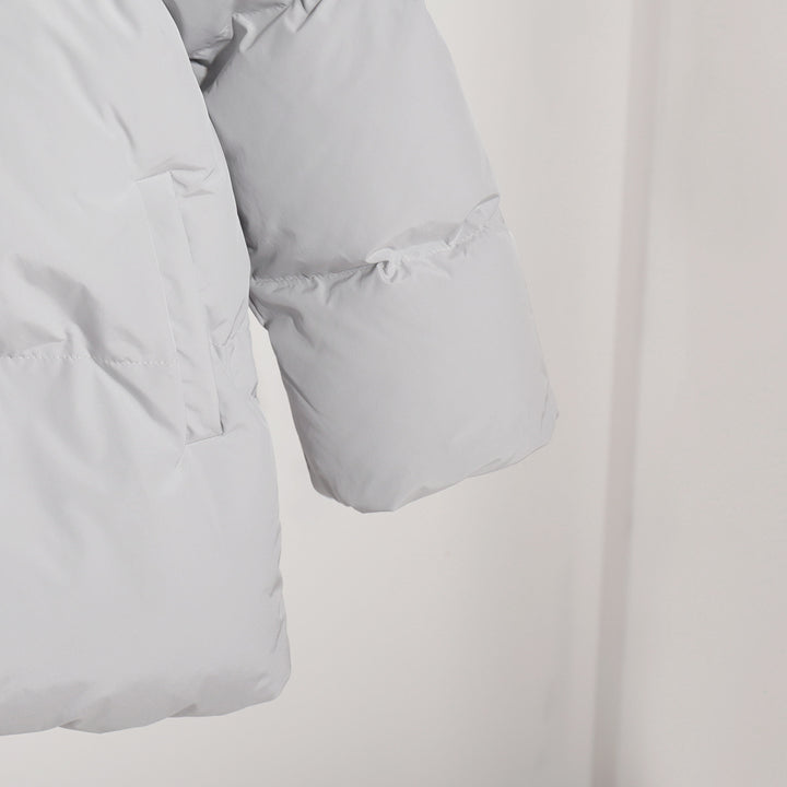 Loose Solid-Color Hooded Cotton Jacket