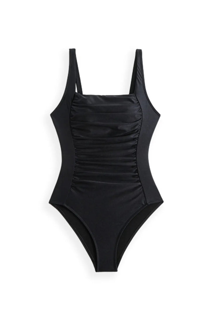 Floral One-Piece Swimsuit with Sarong