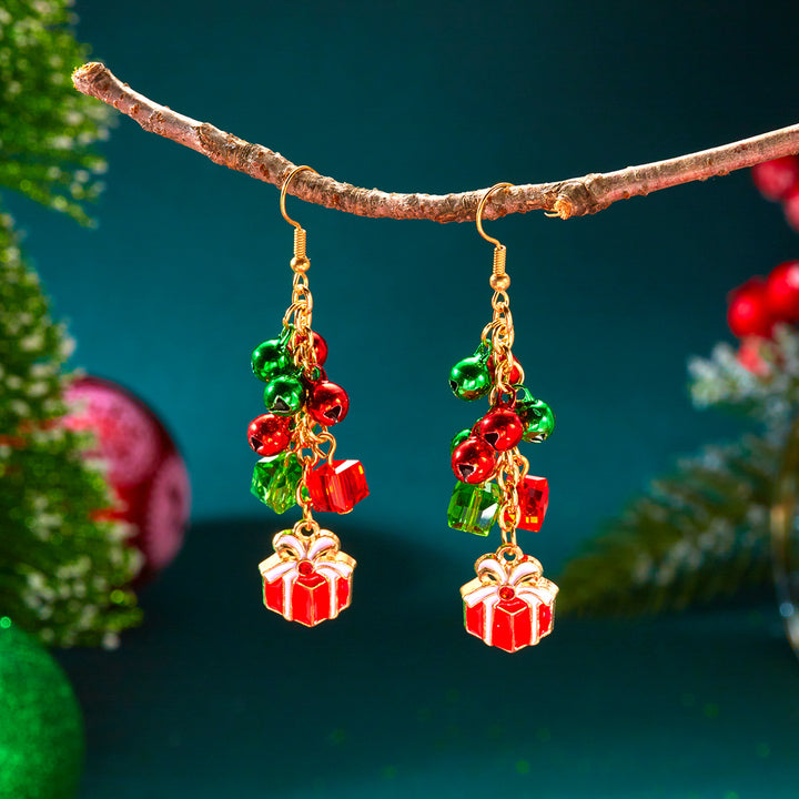 Christmas Tree Versatile Snowflake Bell Tassel Earrings