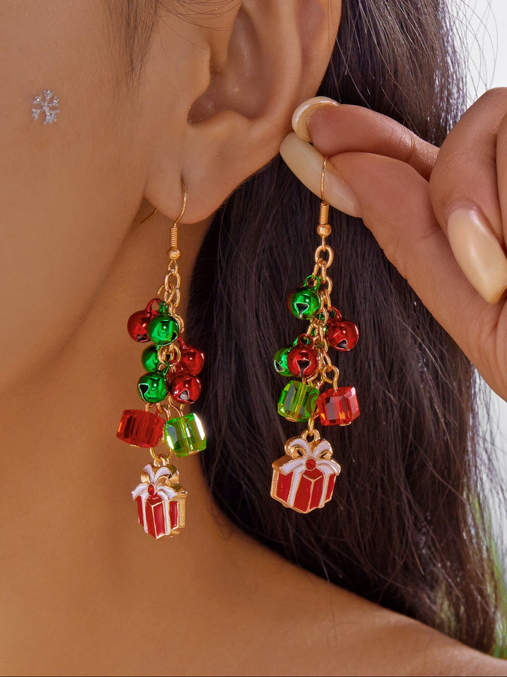 Christmas Tree Versatile Snowflake Bell Tassel Earrings
