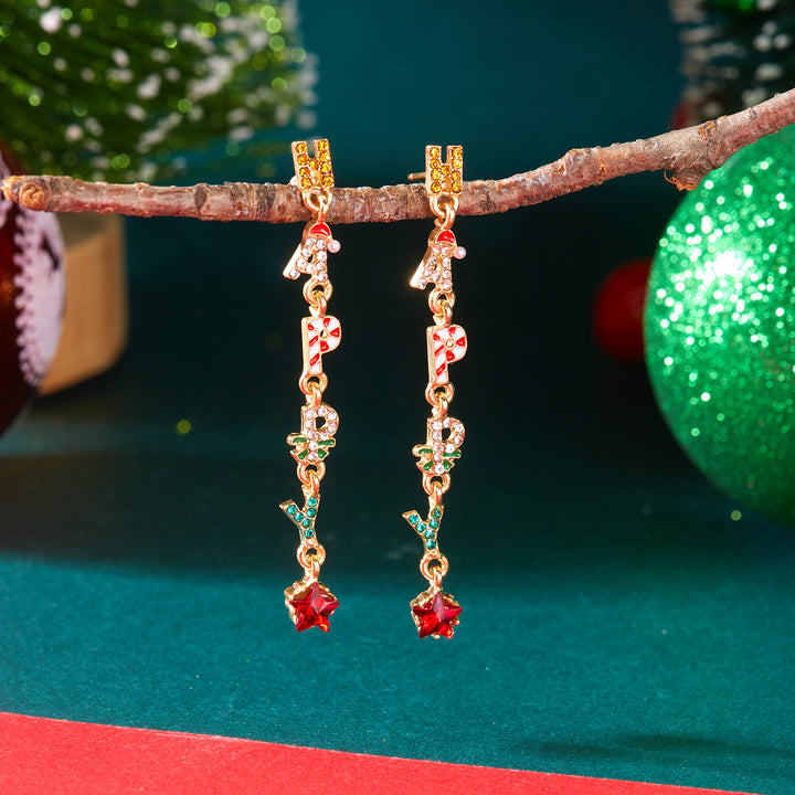 Christmas Tree Gingerbread Man Fashionable Cute Versatile Earrings