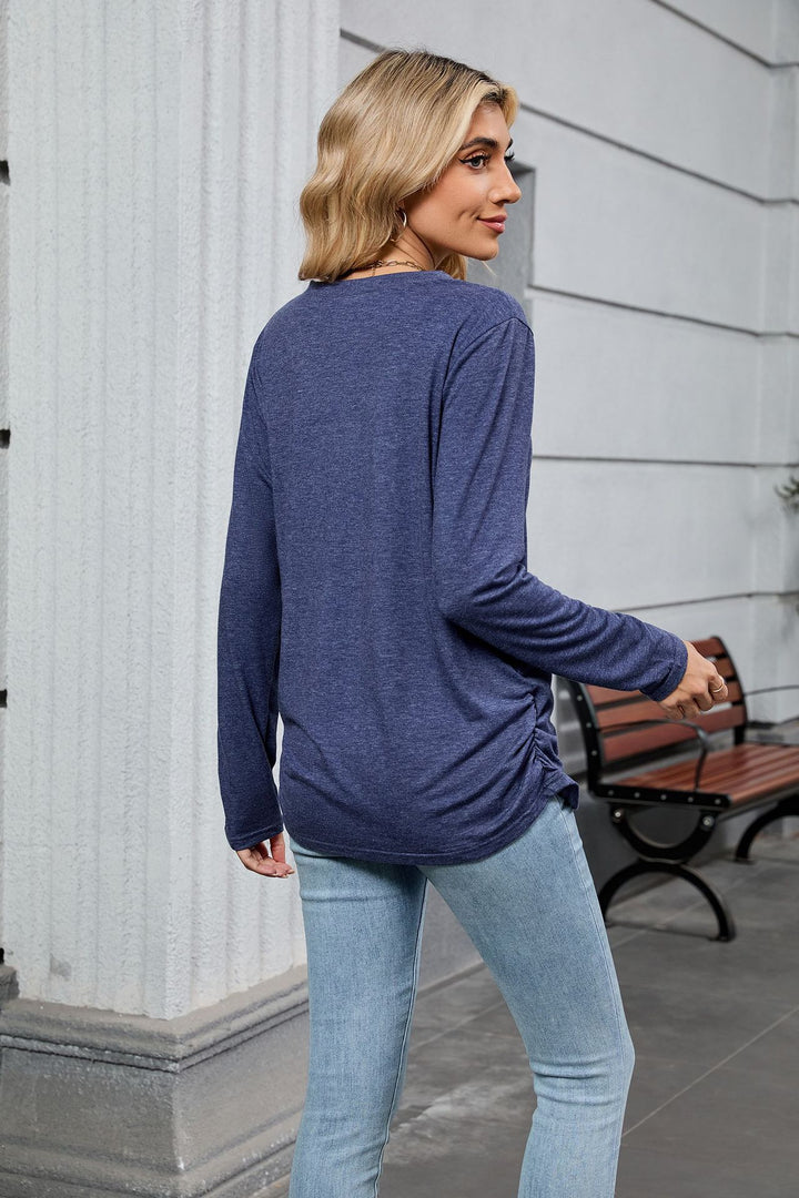 Comfortable Round Neck Long Sleeve T-Shirt