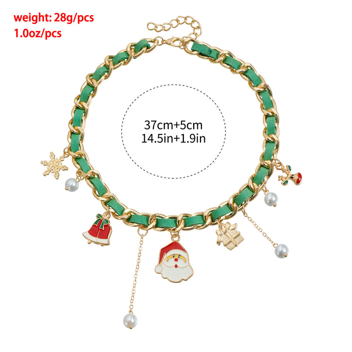 Christmas Ribbon Braided Fashion Party Necklace & Bracelet