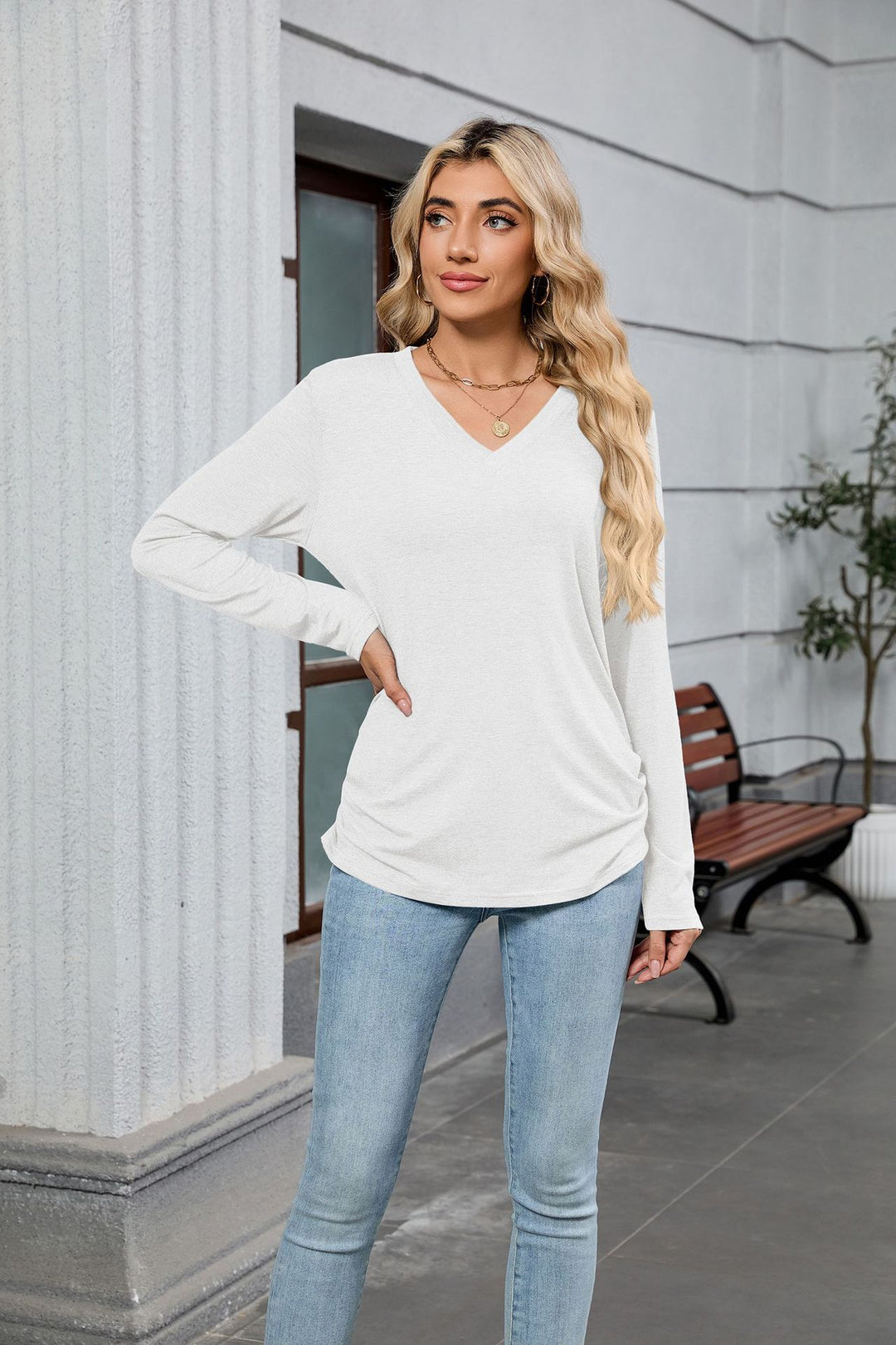 Comfortable Round Neck Long Sleeve T-Shirt