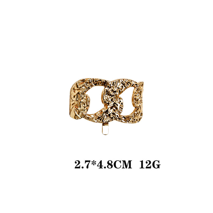 Metal Hair Clip with Horse Tail Design