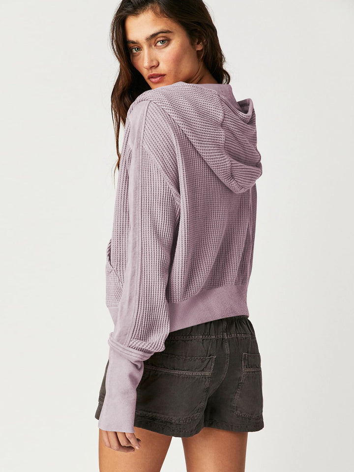 Patchwork Zipper Hoodie