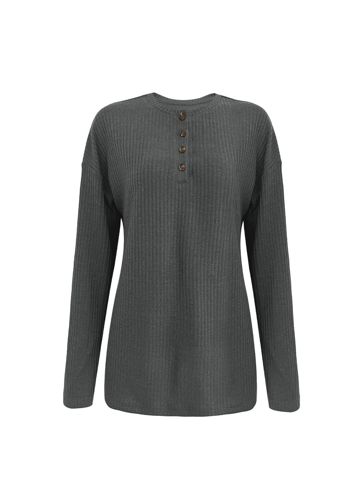 Fall and Winter Casual Zipper Loose Knit Sweater