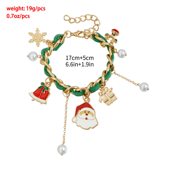 Christmas Ribbon Braided Fashion Party Necklace & Bracelet