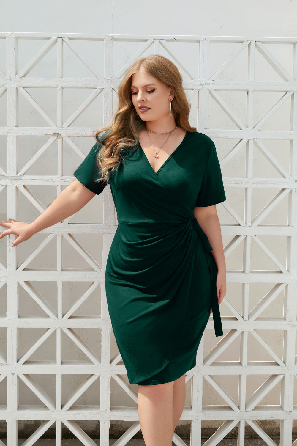 Casual Vacation Lace-Up Dress