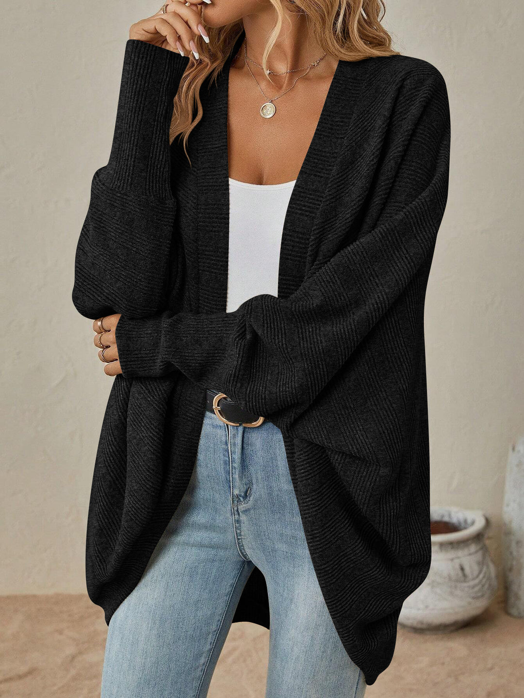 Slouchy Style Casual Knit Cardigan