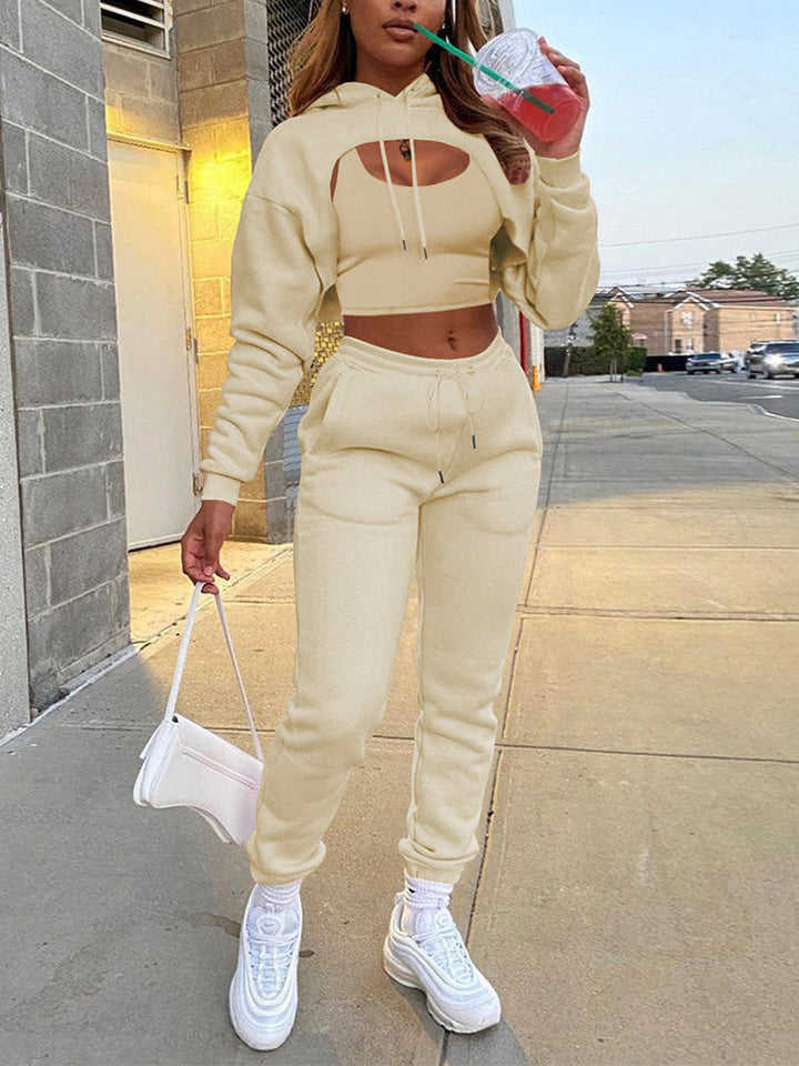 Solid Hooded 3PC Set Blue / L