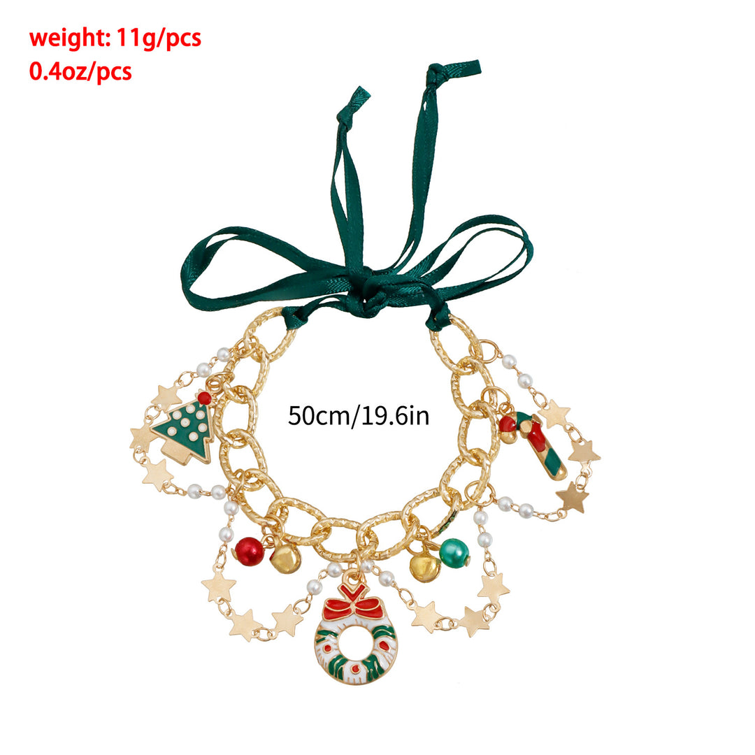 Christmas Ribbon Braided Fashion Party Necklace & Bracelet