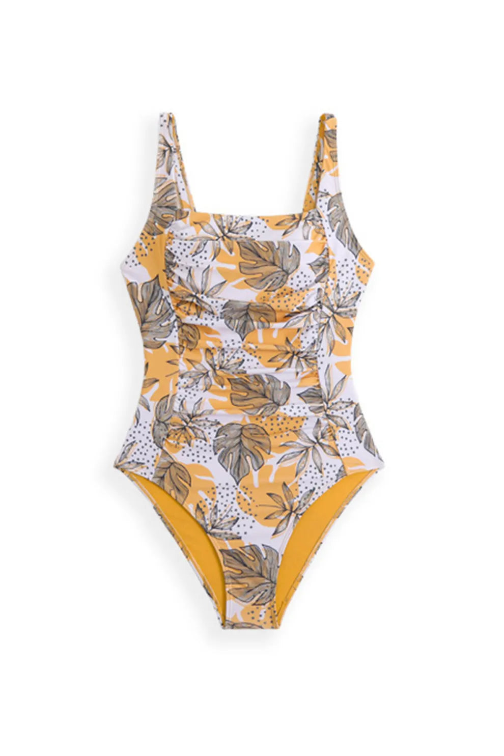 Floral One-Piece Swimsuit with Sarong