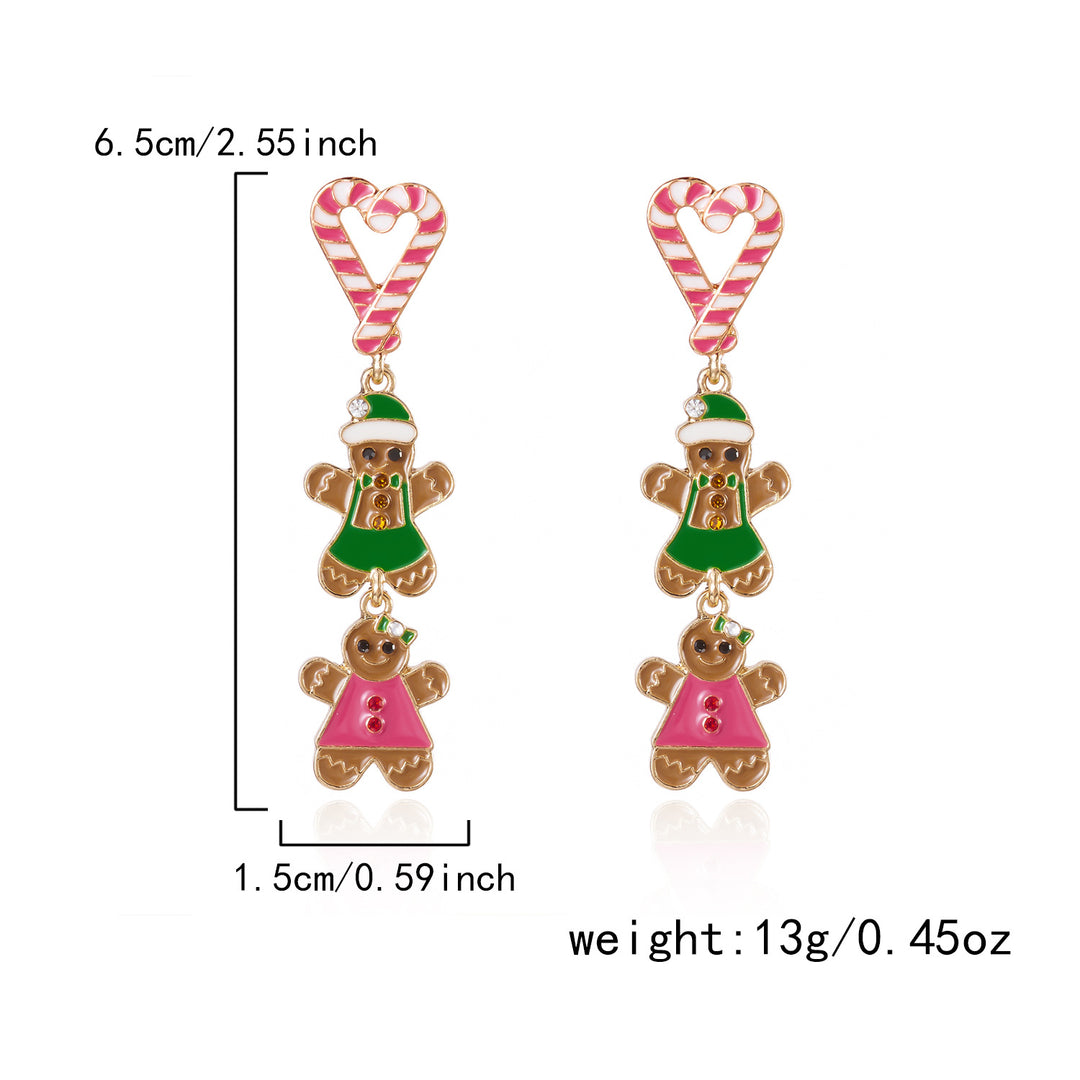 Christmas Tree Gingerbread Man Fashionable Cute Versatile Earrings