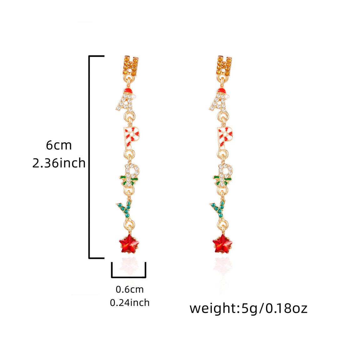 Christmas Tree Gingerbread Man Fashionable Cute Versatile Earrings
