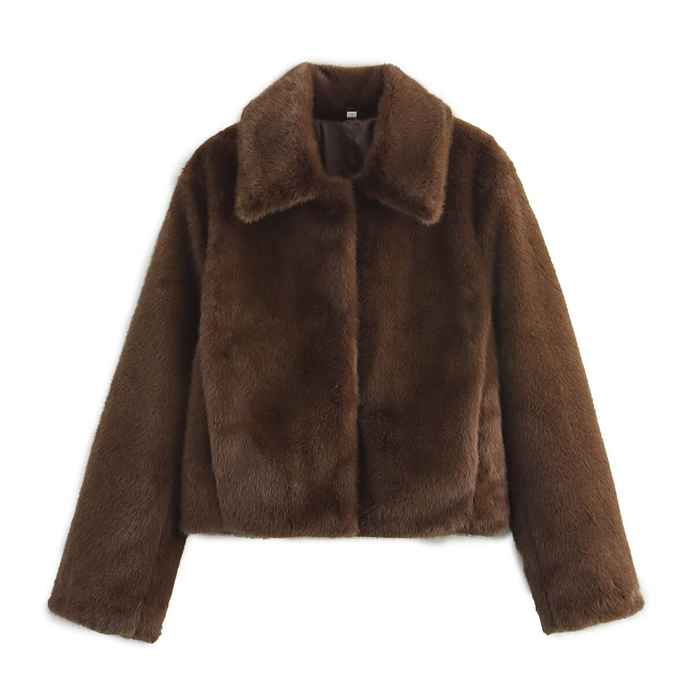 Long-Sleeved Fur Coat