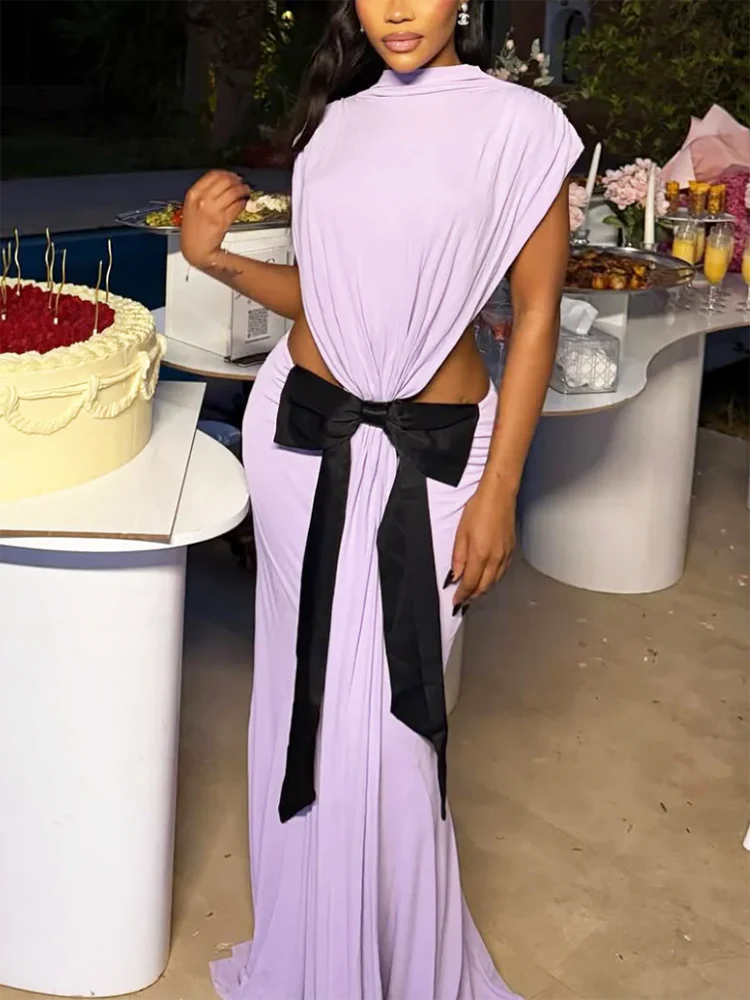 Bow Accent Cutouts Dress
