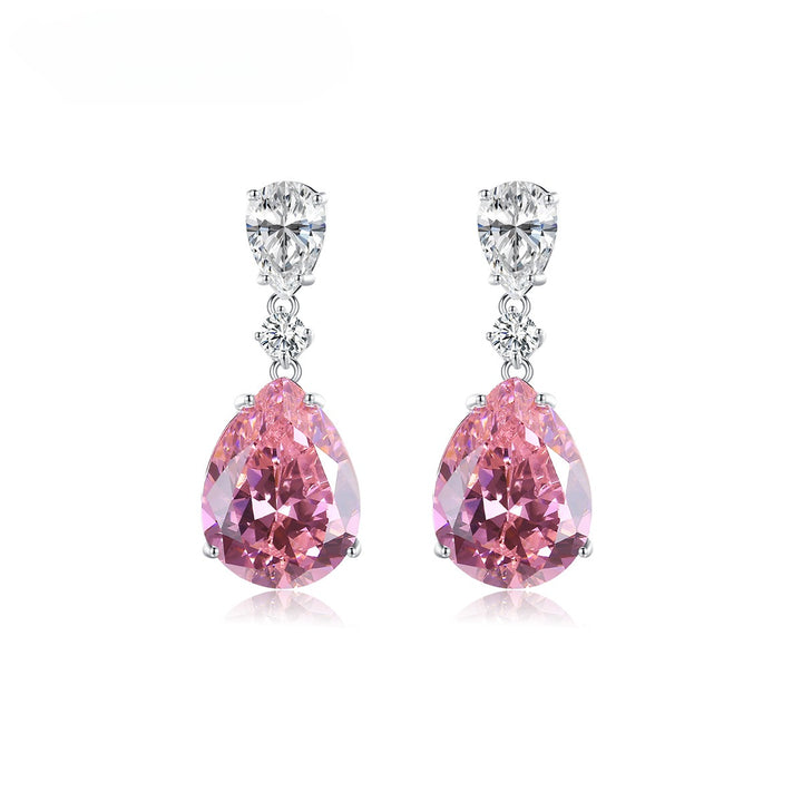 Haute Vintage Pink Gemstone Stud Earrings