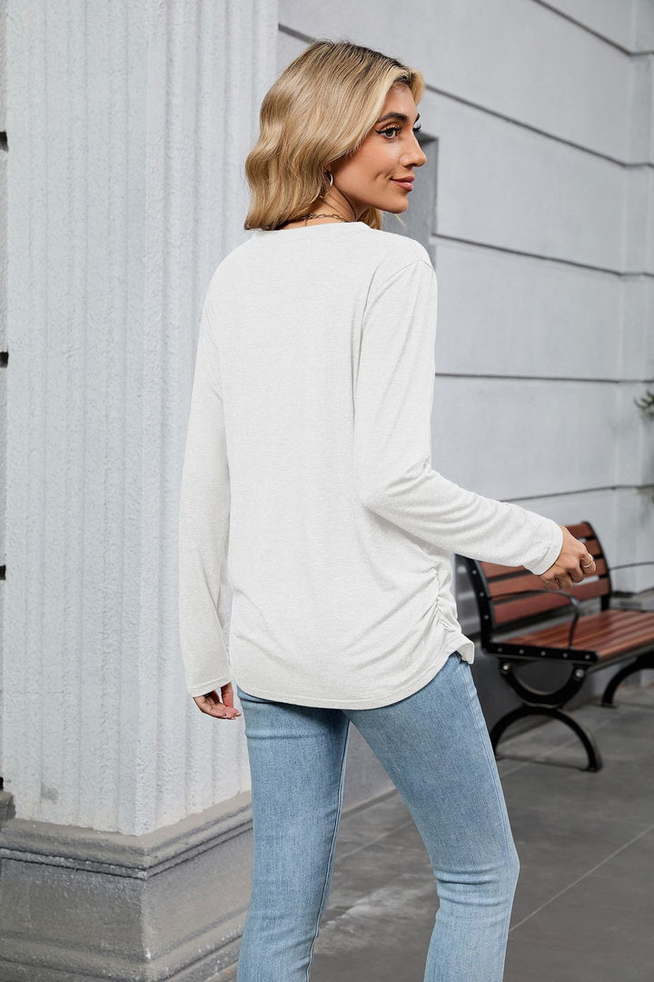 Comfortable Round Neck Long Sleeve T-Shirt
