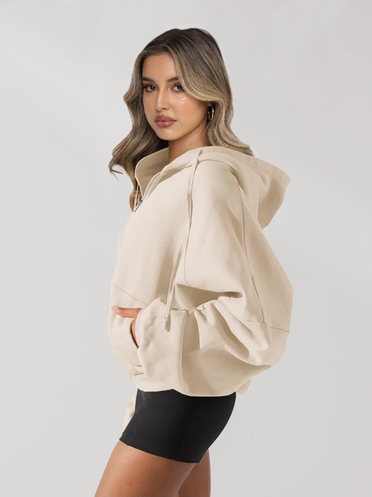 Long Sleeve Casual Solid Color Sweatshirt