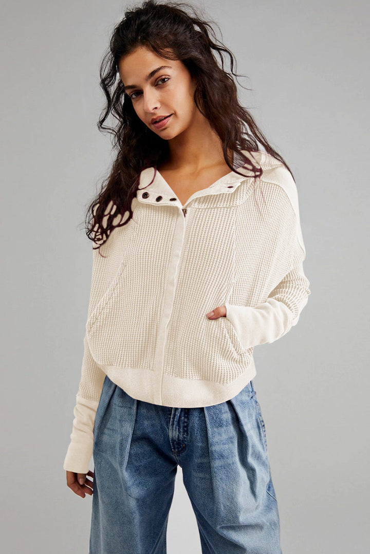 Patchwork Zipper Hoodie