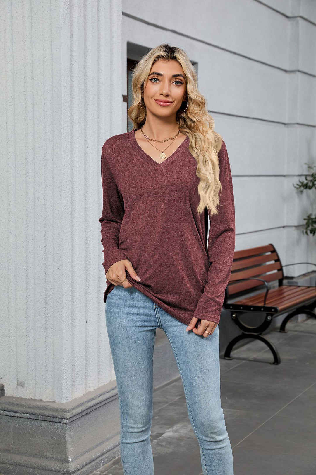 Comfortable Round Neck Long Sleeve T-Shirt