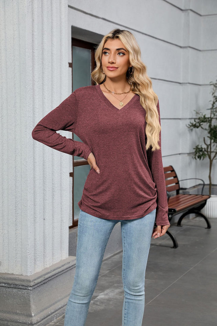 Comfortable Round Neck Long Sleeve T-Shirt