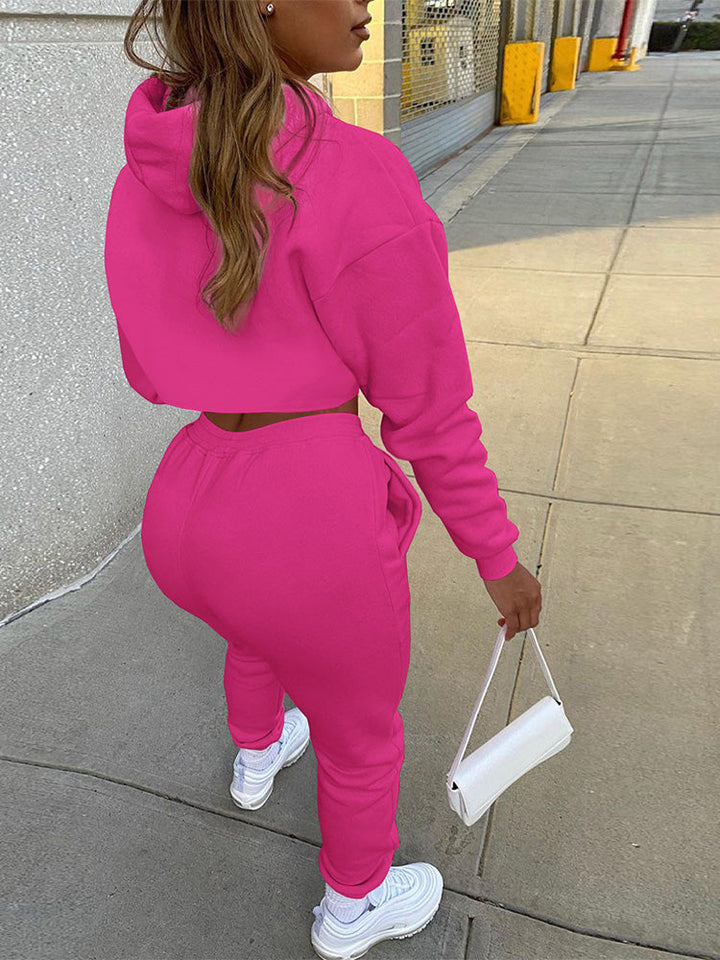 Solid Hooded 3PC Set Deep Gray / 2XL