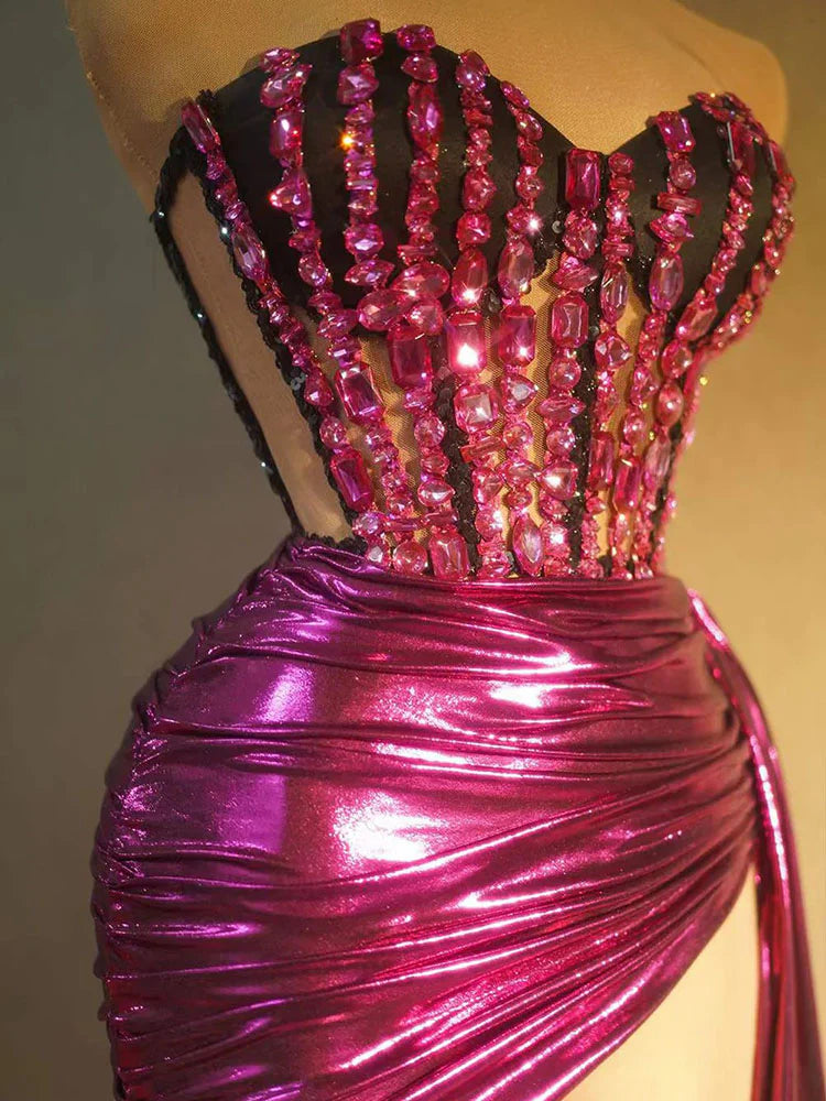 Goddess Corset And Draped Skirt Set