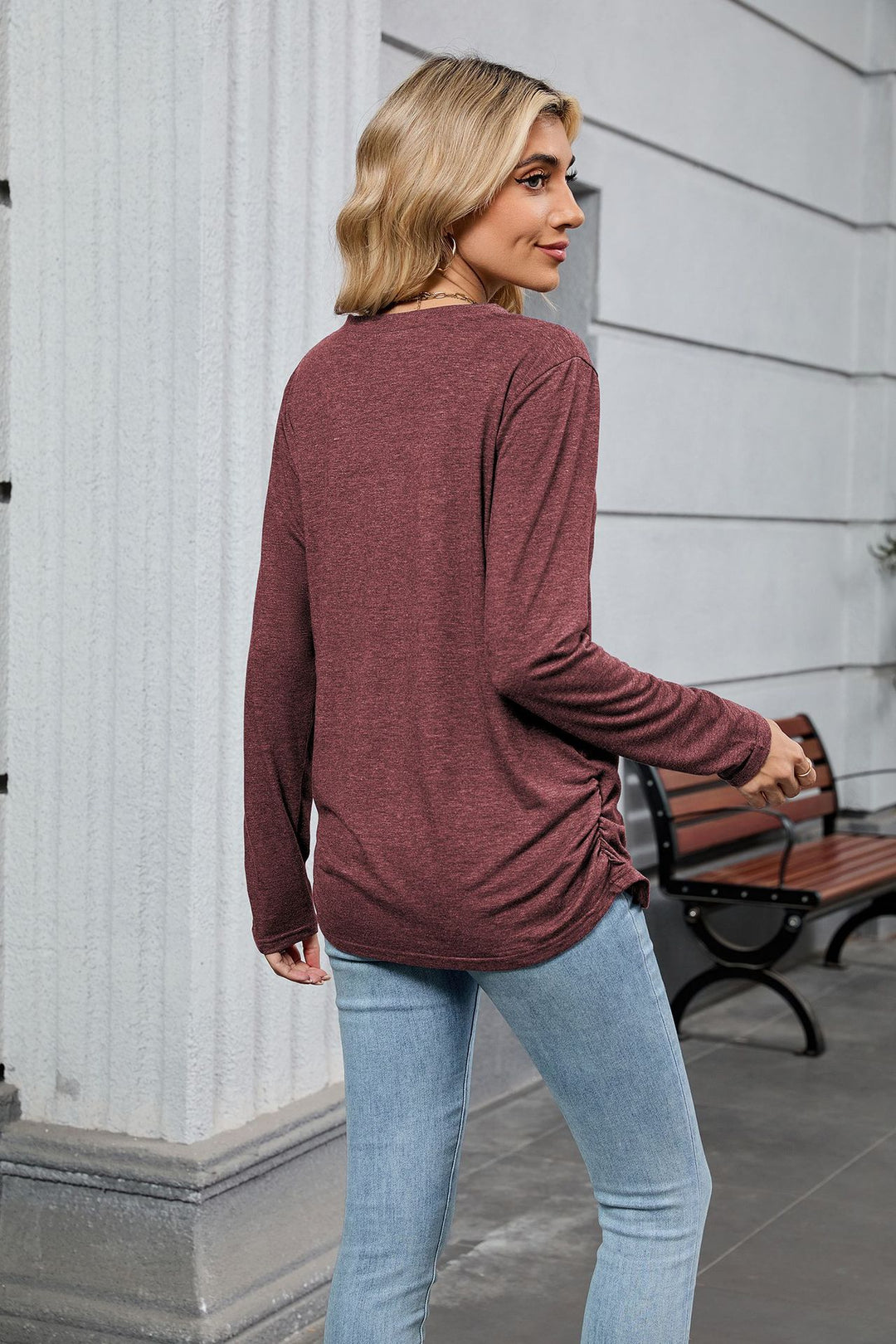 Comfortable Round Neck Long Sleeve T-Shirt