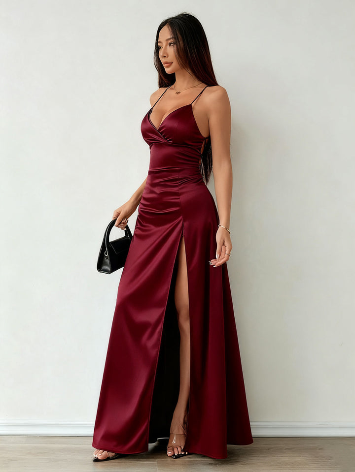 Satin Elegant Strapless Dress
