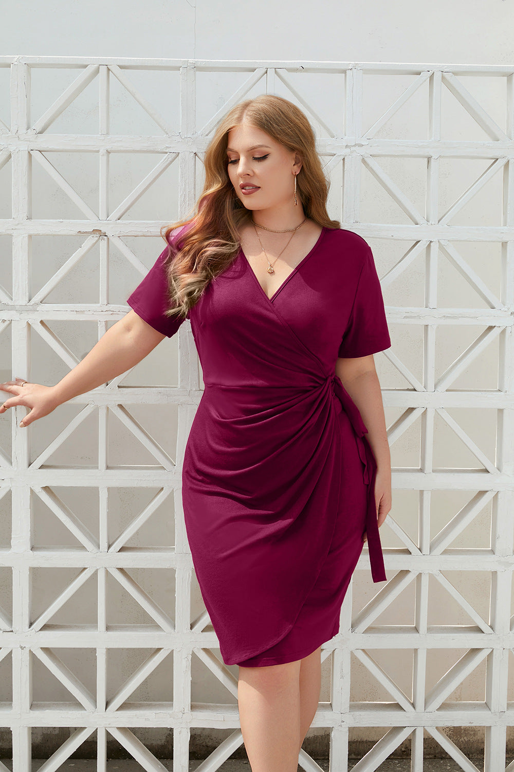 Casual Vacation Lace-Up Dress