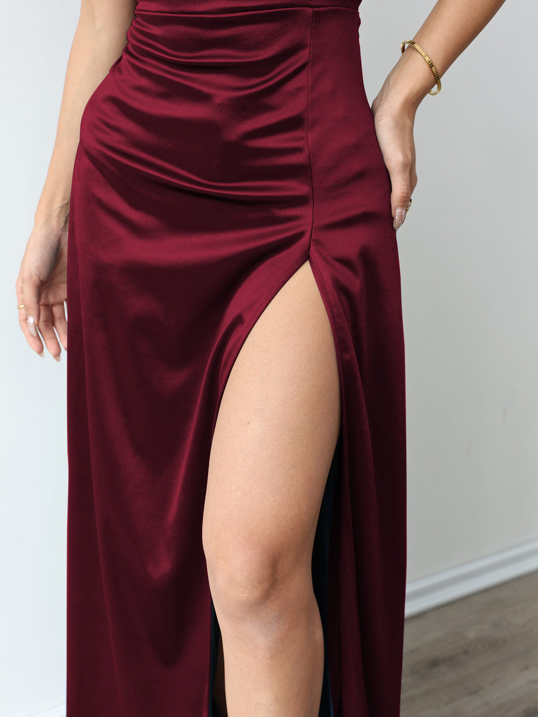 Satin Elegant Strapless Dress